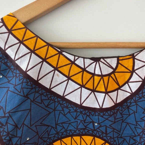 Unique print dress handmade with gems - Medium - Picture 5 of 13